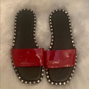 alexander wang lola studded slides
